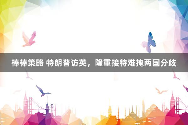 棒棒策略 特朗普访英，隆重接待难掩两国分歧